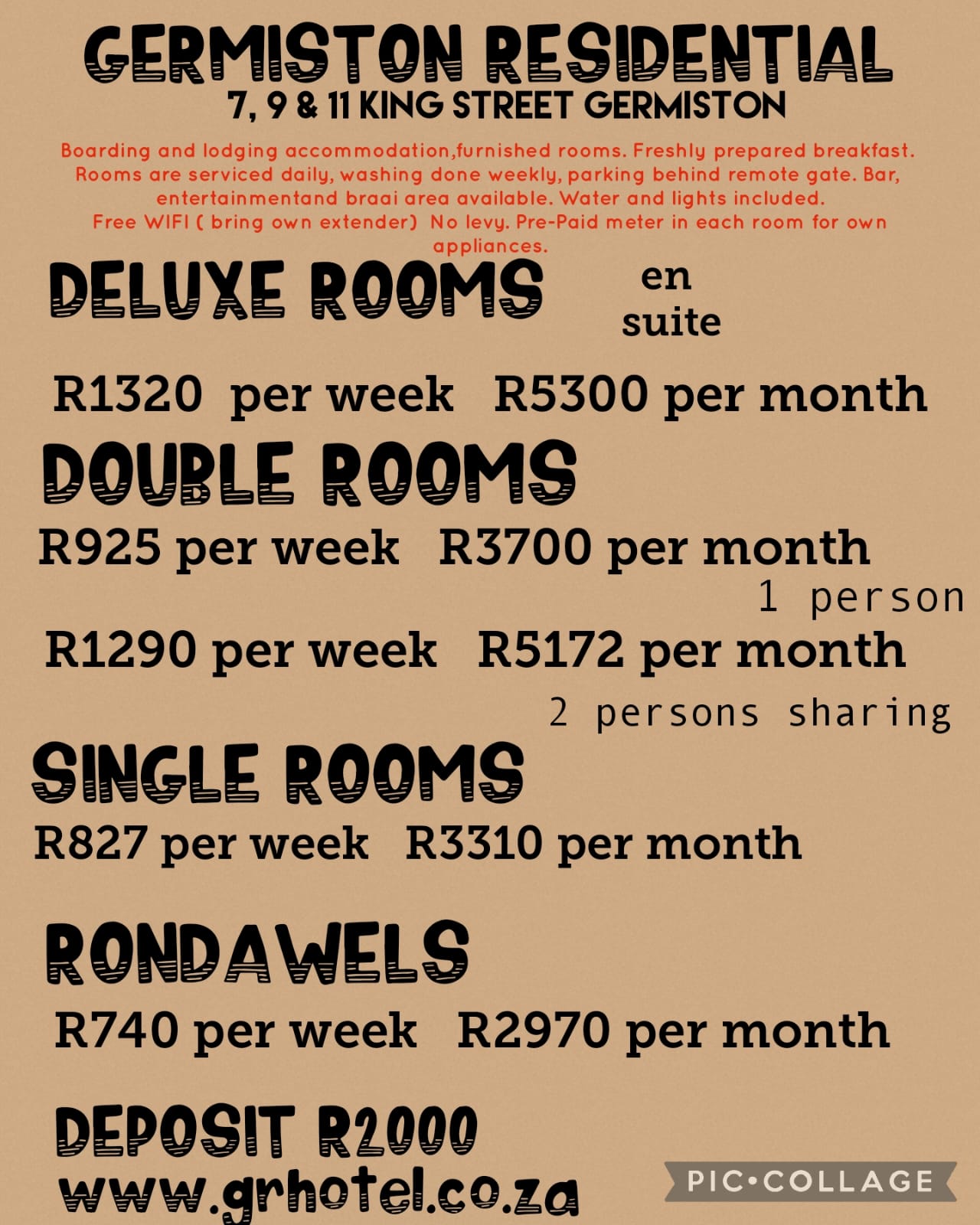 Price List